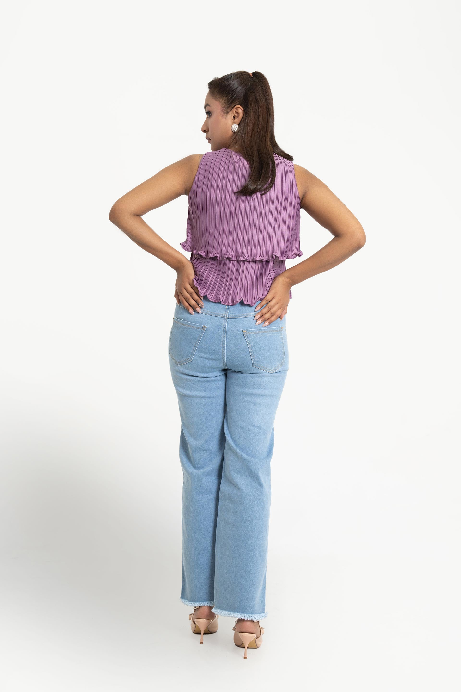 Ladies Wide Leg Jeans