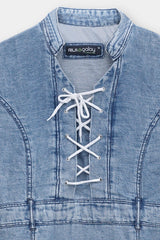 Denim Laces Maxi