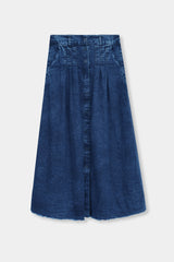 Denim Button Skirts