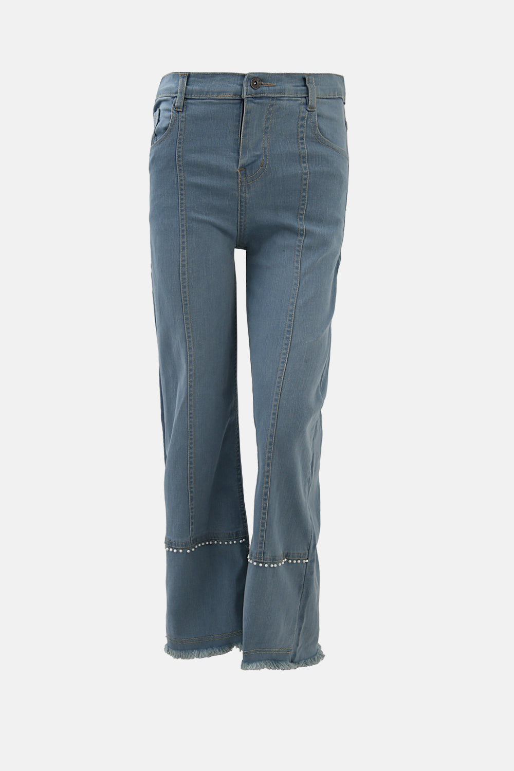 Wide Leg Pearl Line Jeans