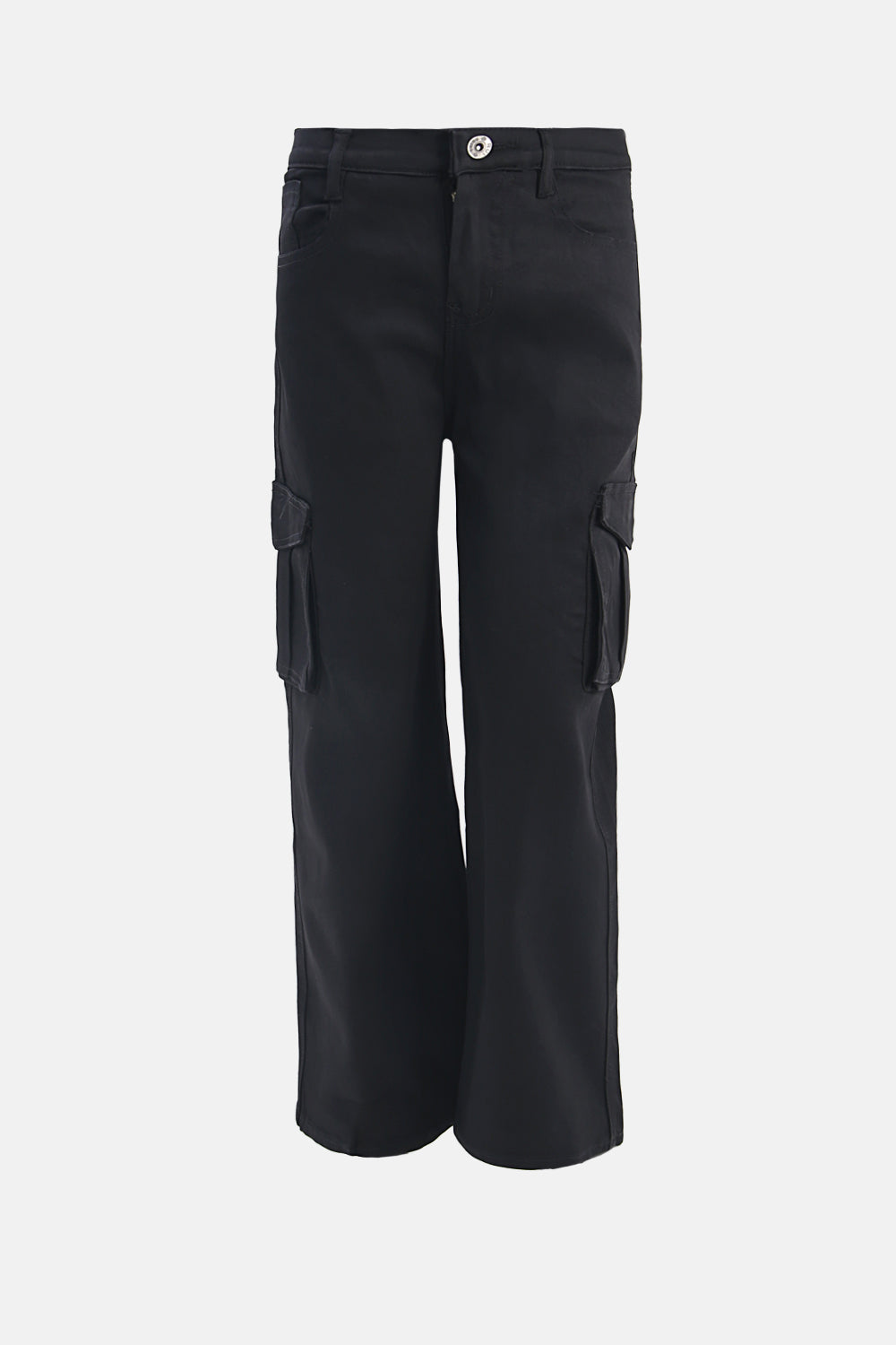 Stylish Wide Leg Cargo Jeans in Super Stretch Denim