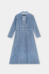 Denim Laces Maxi