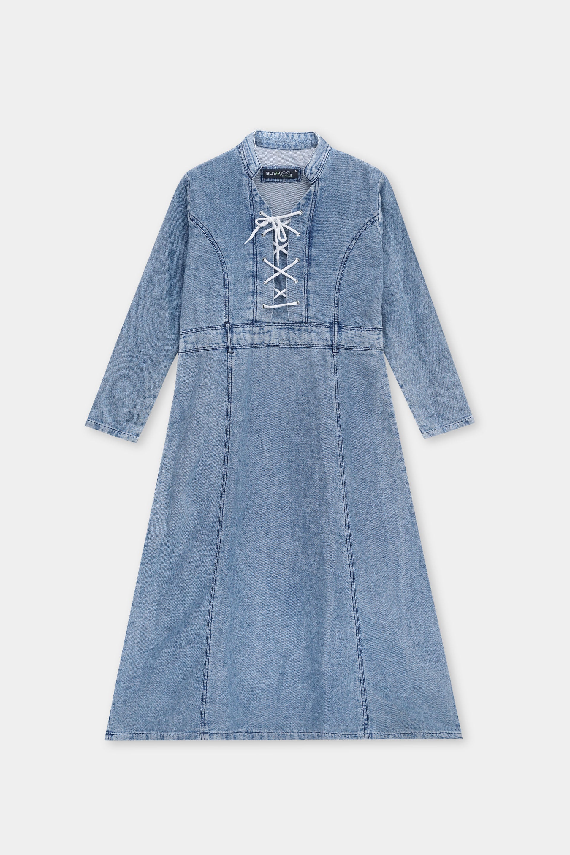 Denim Laces Maxi