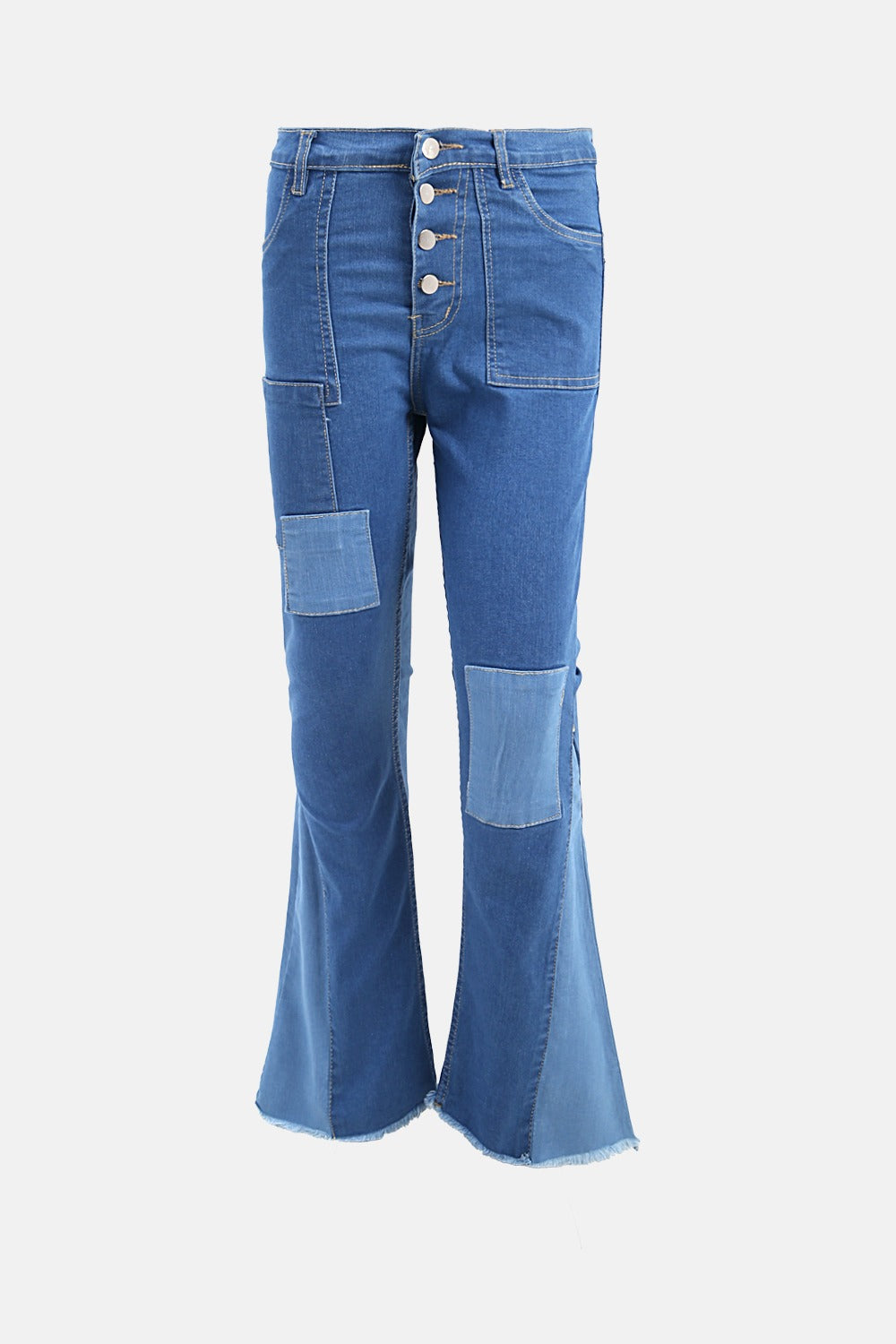 Funky patches bell bottom jeans