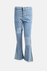 Funky patches bell bottom jeans